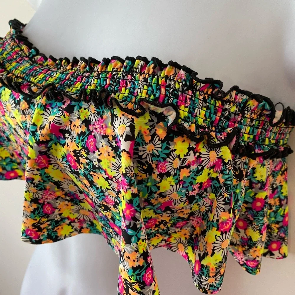 Hobie Multicolored Bandeau‎ Bikini Top ONLY, Size S